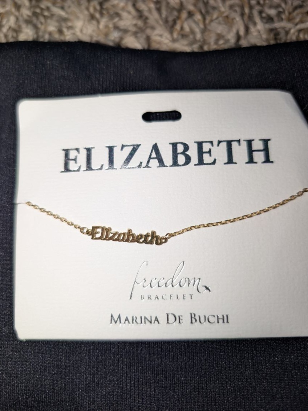 Elizabeth Gold Nameplate Bracelet by Marina De Buchi